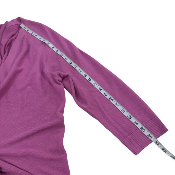 Talbots Womens Plus Size 3X Button Up Cardigan Sweater Light Purple Cotton/Rayon - Picture 7 of 16